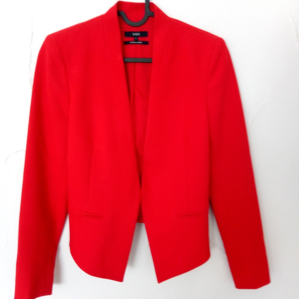 Red tailored blazer
